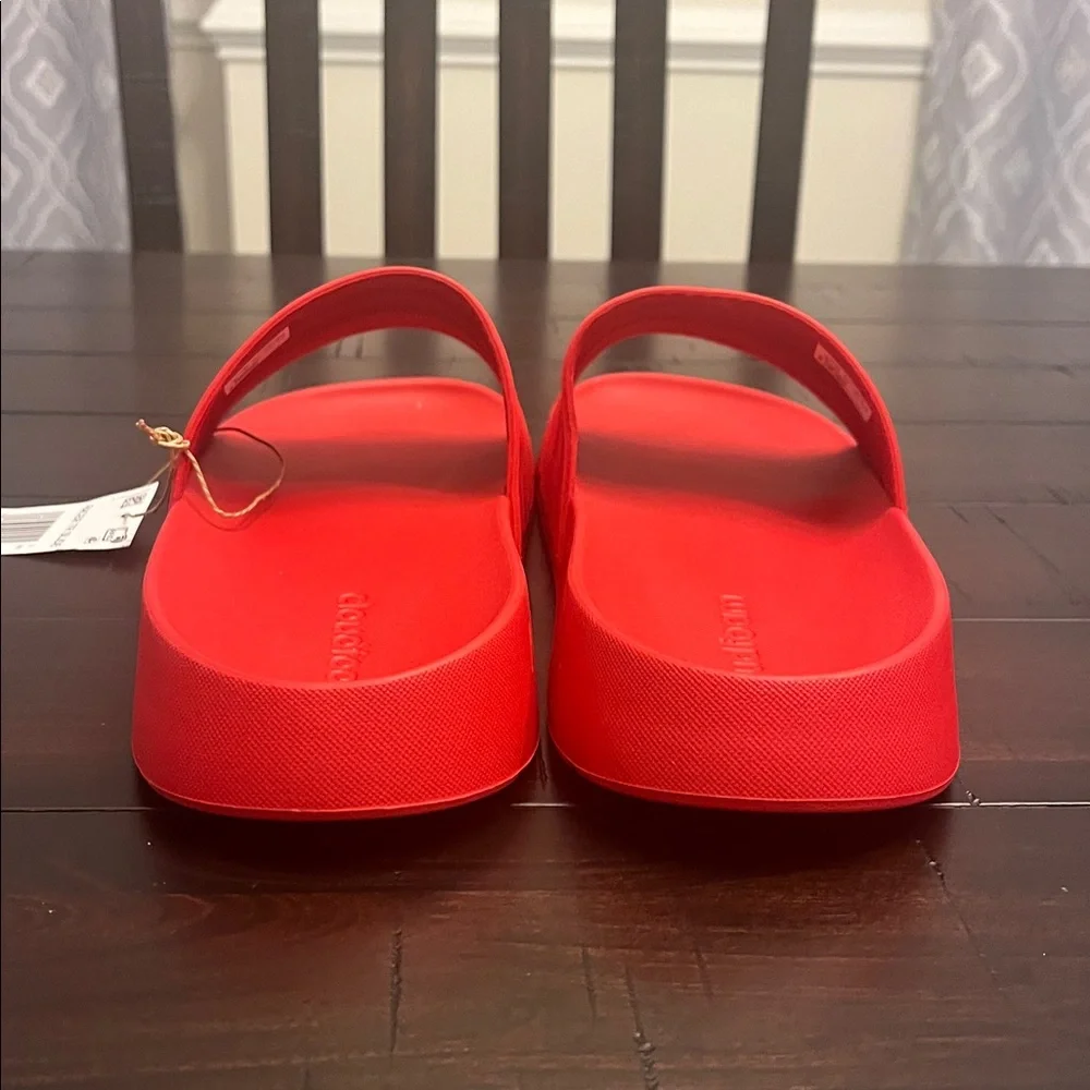 Adidas Racer TR Slides Sandals Shoes new red Mens Size 10